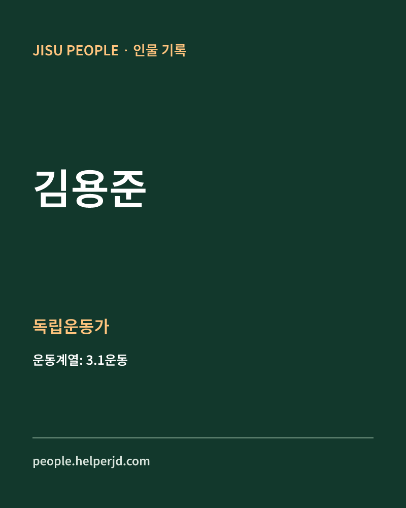 김용준 독립운동가 정보 카드