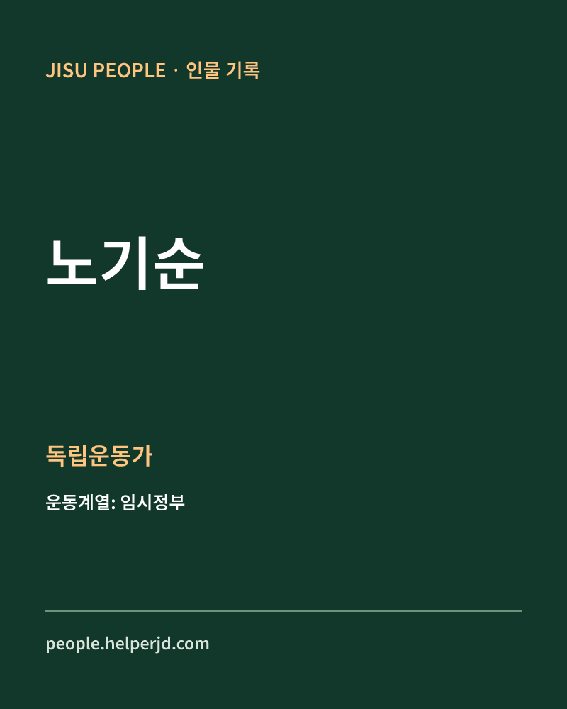 노기순 독립운동가 정보 카드