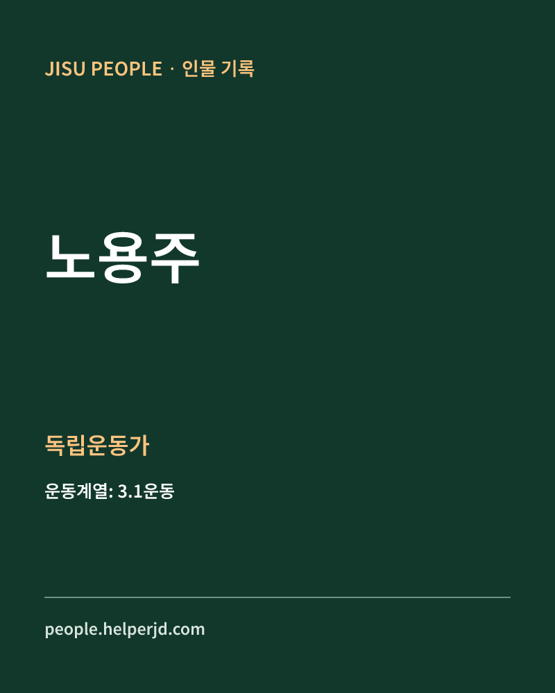 노용주 독립운동가 정보 카드